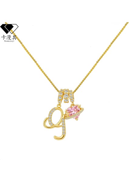 Tk Dopamin 26 Ingilizce Harf Kolye Tatlı Kız Mücevher Hafif Lüks Üst Düzey Duygu (Yurt Dışından)