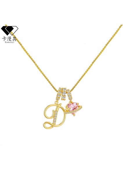 Tk Dopamin 26 Ingilizce Harf Kolye Tatlı Kız Mücevher Hafif Lüks Üst Düzey Duygu (Yurt Dışından)