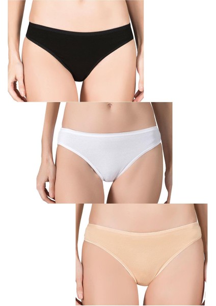 Kadın 3'lü Viskon Yüksek Kalite Slip Külot | 23926