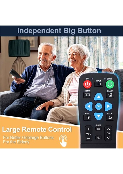 Yaşlılar Için Büyük Düğme Uzaktan Kumanda Tv Yayın Kutusuna Uygun Soundbar Ses Alıcısı ve Dvd/vcr/sat Aile Için En Iyi Siyah (Yurt Dışından) indirimleri