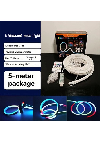 DC5V Rgbıc LED Şerit Işıkları Neon Ip Işığı Müzik Senkronizasyonu Dıy Rgb Atmosferi Ev Dekor Için Işık Şerit Bant 5 Metre (Yurt Dışından) indirimleri
