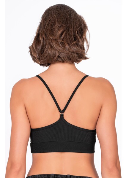 Fitilli İnce Askılı Şekillendirici Spor Sütyeni | Siyah fiyatları