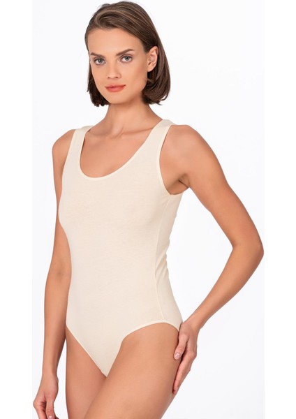 Kadın Pamuklu Likralı Süprem Kalın Askılı Kancalı Çıtçıtlı Body Zıbın | Ten K0602 modelleri