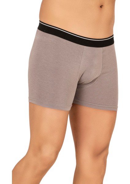 Erkek Modal Pamuklu Boxer Şort | Gri K11256