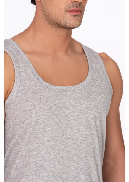 Erkek Pamuklu Penye Süprem Atlet | Gri K0050 fırsatları