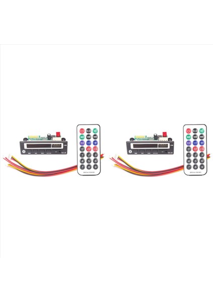 2x 12 V Bluetooth 5 0 Mp3 Çalar Kablosuz Alıcı Mp3 Dekoder Kurulu Araba Fm Radyo Modülü Tf USB 3 5mm Aux Ses Adaptörü (Yurt Dışından)