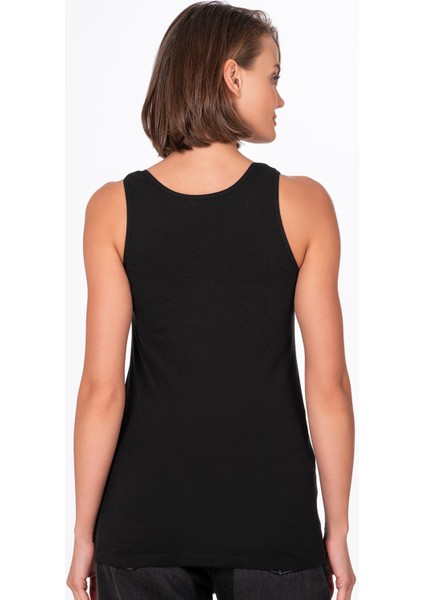 Kadın Pamuklu Ribana Kalın Askılı Atlet 3'lü Paket | Siyah K0111 fırsatları