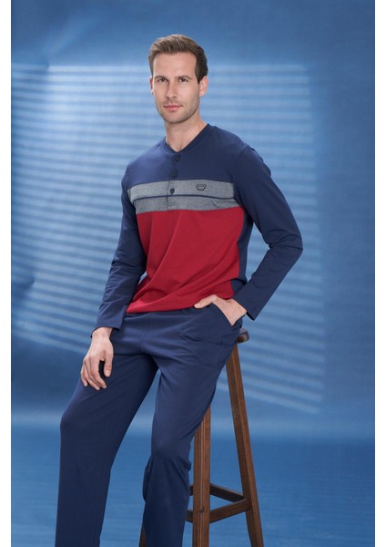 Erkek Penye Süprem Genç Önü Patlı Pijama Takımı | Bordo 2116 fiyatları