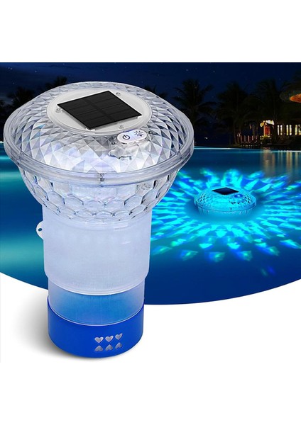 Renkli Işıklar ile 2x Güneş Enerjili Klor Şamandıra 1 Inç ve 3 Inç Için Havuz Klor Dispenseri (Yurt Dışından) fiyatları
