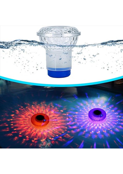 Renkli Işıklar ile 2x Güneş Enerjili Klor Şamandıra 1 Inç ve 3 Inç Için Havuz Klor Dispenseri (Yurt Dışından) indirimleri