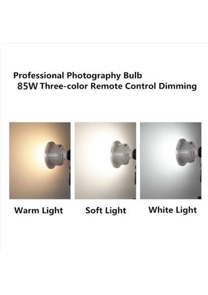 2x 85 W LED Fotografik Aydınlatma Ampuller E27 Taban Lamba Uzaktan Kumanda ile Kısılabilir Gün Işığı Ampul Fotoğraf Stüdyosu Softbox Için (Yurt Dışından) fırsatları
