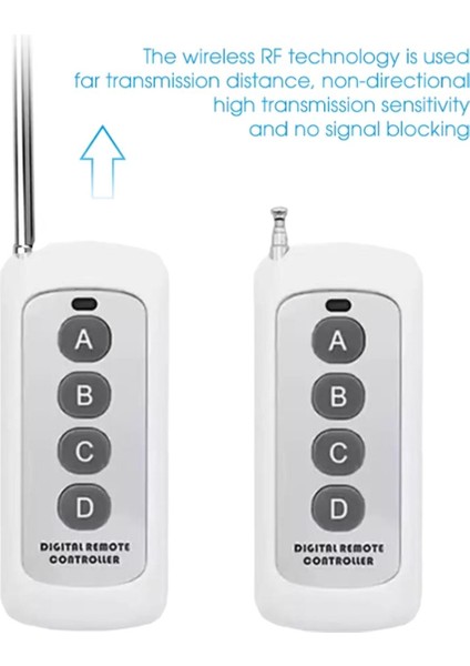 433MHZ Kablosuz Uzaktan Kumanda Öğrenme Kodu EV1527 Modülü Anten Abcd 4 Düğme Kontrolü 1000M Uzun Menzilli Açıcı (Yurt Dışından) fırsatları