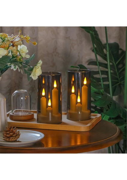 3&#39 Ü 1 Arada Alevsiz Konik Kısa Mumlar 10 Tuşlu Uzaktan Kumanda ve Zamanlayıcı 3 &quot X6&quot Gri Sütun Titreşen Sıcak Işık (Yurt Dışından) fırsatları