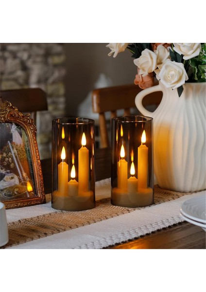 3&#39 Ü 1 Arada Alevsiz Konik Kısa Mumlar 10 Tuşlu Uzaktan Kumanda ve Zamanlayıcı 3 &quot X6&quot Gri Sütun Titreşen Sıcak Işık (Yurt Dışından) indirimleri