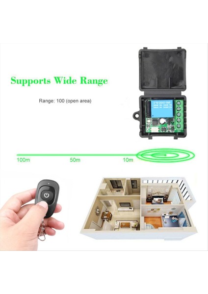 433 Mhz Evrensel Kapı Uzaktan Kumanda Anahtarı Dc 12V 10A Gate LED Garaj Kapısı Için Röle Alıcı (Yurt Dışından) fiyatları