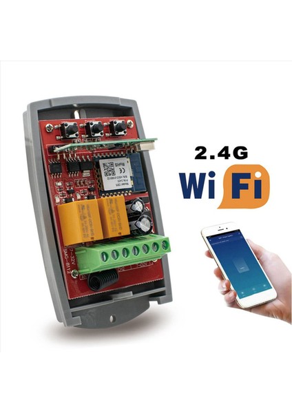 2x Wifi 433MHZ Haddeleme Kod Garaj Kapısı Uzaktan Kumanda Rf Alıcı Akıllı Anahtar Röle 85-250V Akıllı Yaşam App (Yurt Dışından) modelleri