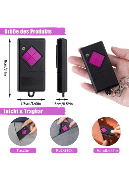 Dickert MAHS433-01 MAHS433-04 S10-433A1L00 S5-433A2L00 Için 2x Garaj Kapısı El Verici (Yurt Dışından) fiyatları