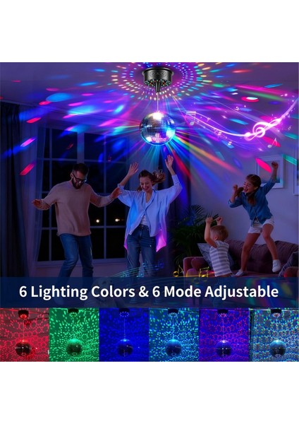 Uzaktan Kumanda ve Disko Işıkları ile Disko Topu Motoru-30 Parlak Rgb Led&#39 Ler Dj Parti Ev Grupları Için Noel Düğün Kamp (Yurt Dışından) fiyatları