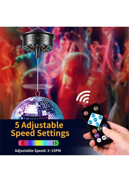 Uzaktan Kumanda ve Disko Işıkları ile Disko Topu Motoru-30 Parlak Rgb Led&#39 Ler Dj Parti Ev Grupları Için Noel Düğün Kamp (Yurt Dışından) modelleri