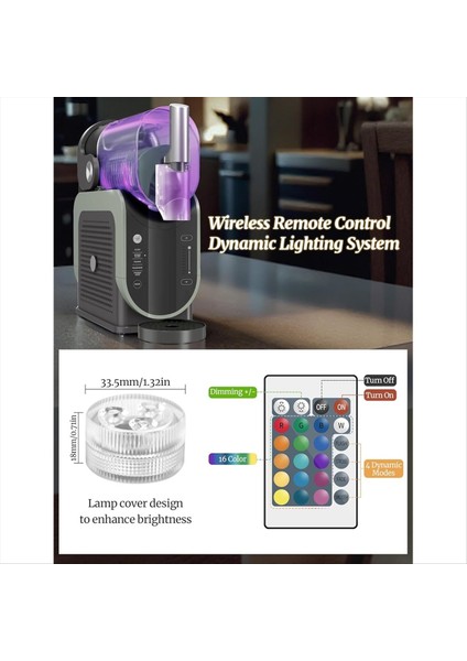 Ninja Slushi FS301/FS300 Için LED Kapsül Işıklar 16 Renk ve 4 Mod ve Kurulum Yok Rgb Su Geçirmez Işık 3&#39 Lü Paket (Yurt Dışından) indirimleri