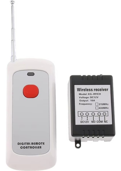 433 Mhz Kablosuz Rf Anahtarı Uzun Menzilli Dc 12 V Tek Kanallı Kablosuz Uzaktan Kumanda Anahtarı 10A Röle Alıcı (Yurt Dışından)
