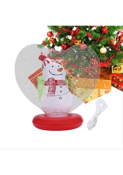 Şişme Noel Topu Kalp Şekli Işık Süsler Heykelcik Açık Yard Havuzu C Için Tatil Şişirme Topu (Yurt Dışından)