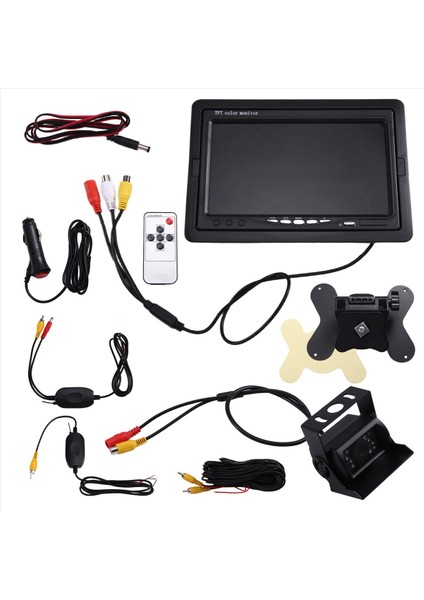 Kamyon Römorku Için 7 Inç Ekran Yedek Kamera ile Monitörle Arka Görünüm Kameralı Park Arabası Tersine Dönen Kamera (Yurt Dışından)