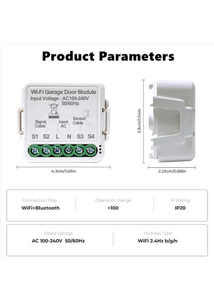 2x Tuya Akıllı Wifi Garaj Kapısı Açıcı Denetleyici App Sesli Uzaktan Kumanda Çalışması Alexa Google Ev Asistanı Için (Yurt Dışından) fiyatları