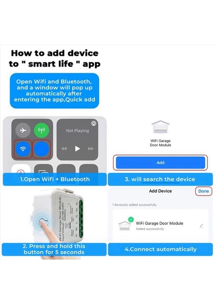 2x Tuya Akıllı Wifi Garaj Kapısı Açıcı Denetleyici App Sesli Uzaktan Kumanda Çalışması Alexa Google Ev Asistanı Için (Yurt Dışından) fırsatları
