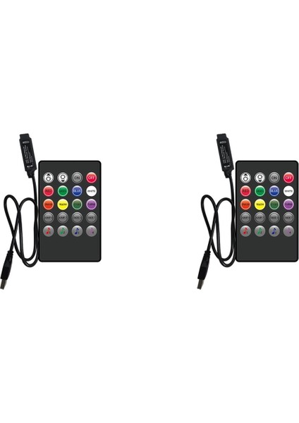 2x 5 V Müzik Rgb Denetleyici USB Kontrolü 20KEY Rgb Denetleyici Ir Kablosuz Müzik Sync Işık Dimmer LED Işık Şeritleri (Yurt Dışından)
