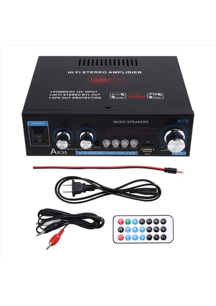 AK35 800W Dijital Amplifikatörler Bas Audio Güç Bluetooth Amp Hifi Fm Subwoofer Hoparlörler Araba Teknesi Keravan Abd Fişi (Yurt Dışından) fiyatları