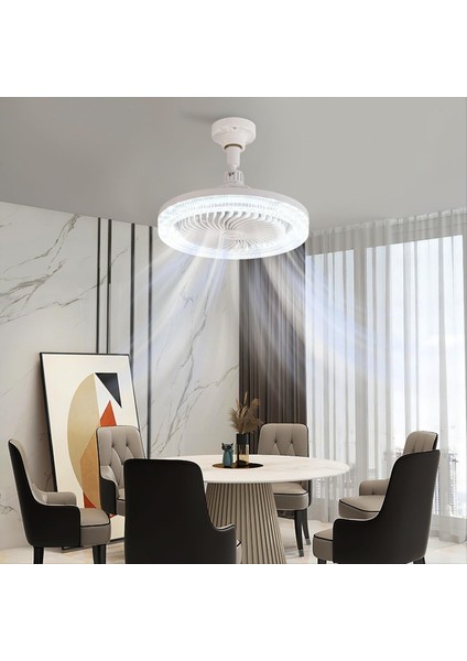 Soket Fan Işığı E27 3 Renk Kısılabilir LED Ampul Fan Vidalı Tavan Vantilatörü Yatak Odası Için Kristal Tavan Vantilatörleri (Yurt Dışından) fiyatları