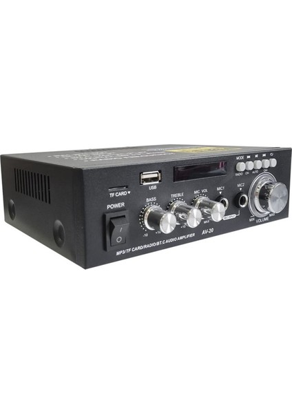 Av-20 Hifi Dijital Amplifikatör 2 Kanal 2 0 Bluetooth Çevresel Ses Amp Hoparlör Ev Araba Sineması Karaoke Ab Fiş (Yurt Dışından)