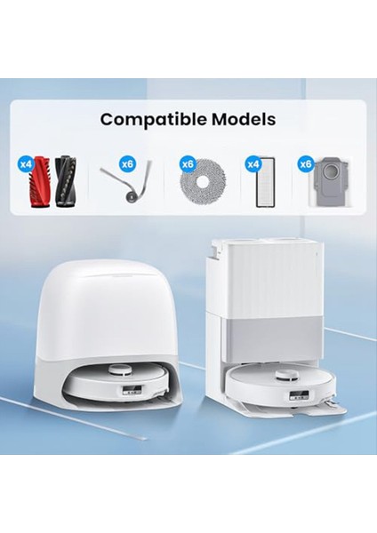 Roborock Qrevo Edge/edge S5A S5A Robot Vakum Aksesuarları Set Roller Fırça Yan Fırça Filtreleri Uzun ve Yuvarlak Paspas Pedleri (Yurt Dışından) fiyatları