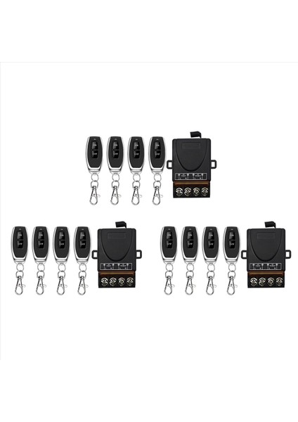 3x Ac 220V 30A 1ch 433MHZ Kablosuz Uzaktan Kumanda Anahtarı Rf Röle Alıcı + Kapalı/açık Verici A (Yurt Dışından)