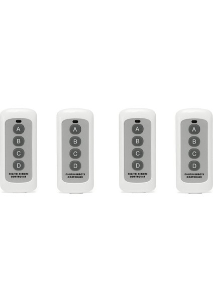 4x 433MHZ Kablosuz Rf Uzaktan Kumanda Beyaz 4 Düğmeli Uzaktan Kumanda EV1527 Öğrenme Kodu Kablosuz Uzaktan Kumanda (Yurt Dışından)