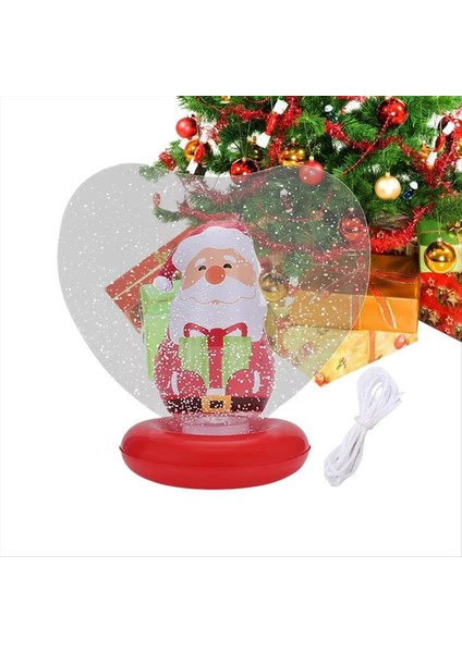 Şişme Noel Topu Kalp Şekli Işık Süsler Heykelcik Içinde Tatil Açık Yard Havuzu Için Şişirme Topu A (Yurt Dışından)