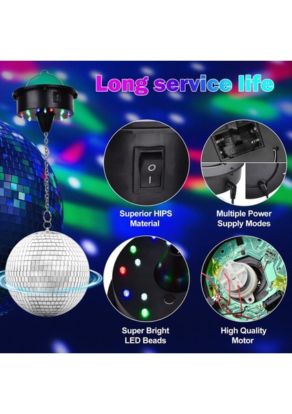Dönen 6in Disko Topu Motorlu 6-12RPM Ayarlanabilir Dj Grupları Için Disko Işığı Düğün Parti Doğum Günü Noel (Yurt Dışından) indirimleri