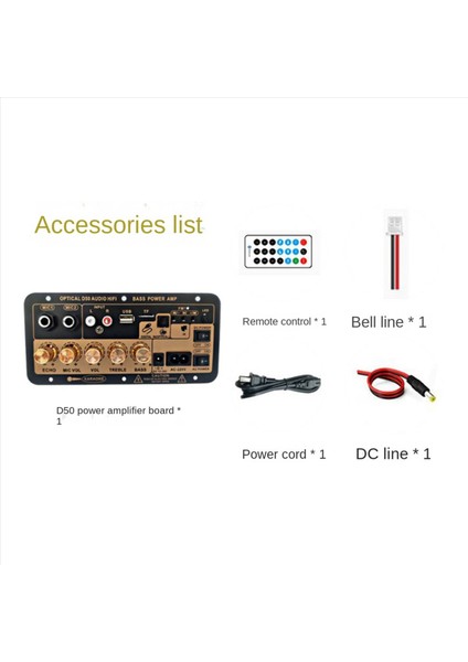 3x D50 Amplifikatör Kurulu ile Optik Ses Bluetooth Amp USB Fm Radyo Tf Çalar Dıy Ses Subwoofer Ev Araba-Ab Tak (Yurt Dışından) fırsatları