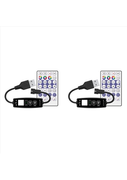2x WS2811 WS2812B LED Denetleyici Bluetooth Müzik 28 Tuşları Bireysel Adreslenebilir Rgb Şerit Işık Için Uzaktan Kumanda USB 5 V (Yurt Dışından)
