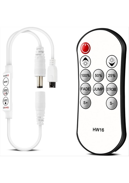 Tek Renkli LED Şerit Işıklar Için Uzaktan Dimmer Denetleyici 3528/5050/ LED Bant Için 5-24V Kablosuz Denetleyici (Yurt Dışından)