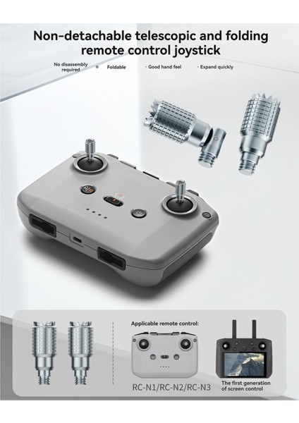 Başparmak Rocker Joystick Djı Rc-N1 Rc-N2 Rc-N3 Uzaktan Kumanda Sökülmesi Olmayan Teleskopik Katlanır Joystick Siyah (Yurt Dışından) modelleri