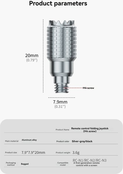 Başparmak Rocker Joystick Djı Rc-N1 Rc-N2 Rc-N3 Uzaktan Kumanda Sökülmesi Olmayan Teleskopik Katlanır Joystick Siyah (Yurt Dışından) indirimleri