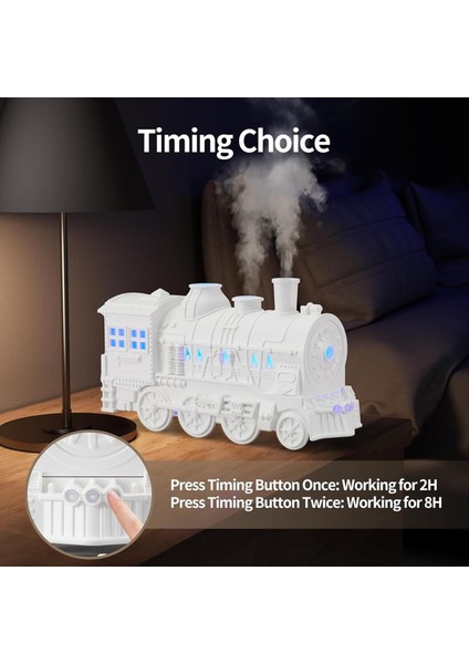 USB Uçucu Yağ Difüzörü 300ML Tren Serin Buharlı Nemlendirici Sessiz Aromaterapi Difüzör Gece Lambası ile Yatak Odası Için (Yurt Dışından) modelleri