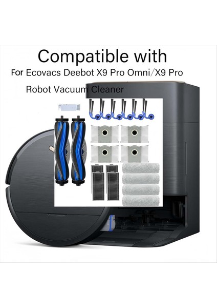 21 Adet Ana Yan Fırça Toz Torbası Rulo Bez Filtre Ecovacs Deebot X9 Pro Omni/x9 Pro Elektrikli Süpürge Parçası (Yurt Dışından) fırsatları