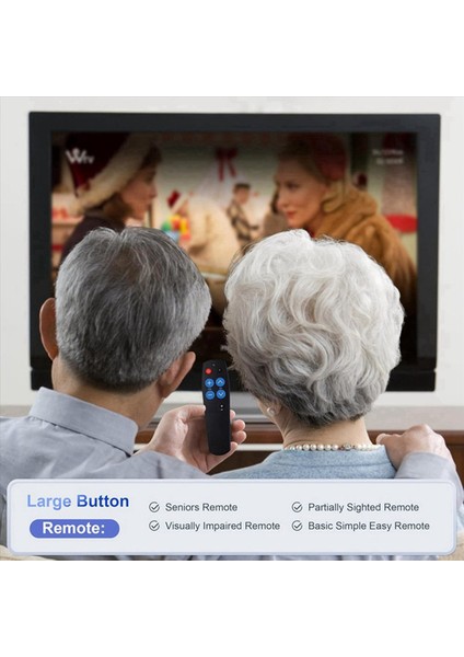 2x Evrensel Yaşlılar Için Uzaktan Kumanda Öğrenin 7 Büyük Tuşlar Tv Stb DVD Kutusu Aydınlatma Kontrolöründen Kod Kopyalayın (Yurt Dışından) fırsatları