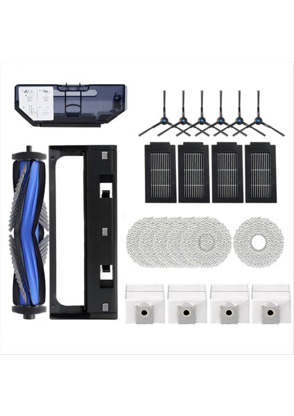 Ana Yan Fırçalar Ecovacs T50 Pro Omnı /T50PRO / T50 Omnı Robot Süpürge Yedek Parçaları Için Paspas Bezlerihepa Filtreler Toz Torbası (Yurt Dışından)