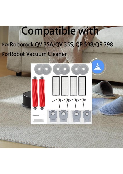 Roborock Qv 35A/QV 35S Qr 598/QR 798 Robotlu Süpürge Yedek Parçaları Için Aksesuar Kiti (Yurt Dışından) modelleri