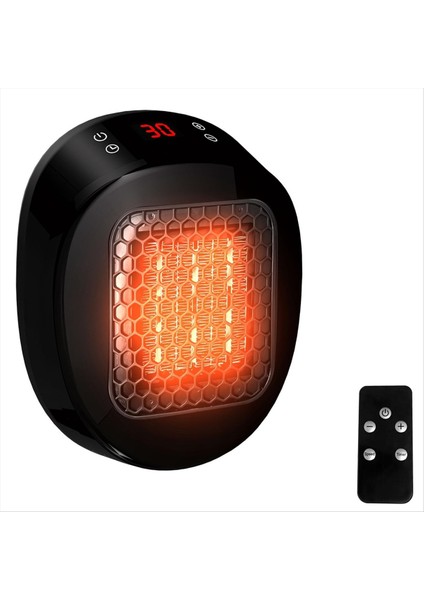 Uzaktan Kumandalı Priz Fanlı Isıtıcı 10 M²/25 M³&#39 E Kadar Odalar Için Termostatlı ve 12 Saat Zamanlayıcılı Seramik Isıtıcı Ab Fişi A (Yurt Dışından)