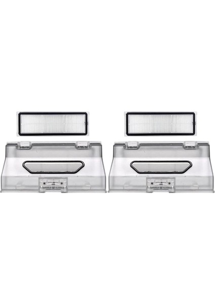 Dreame Bot W10 / W10 Pro Robotlu Süpürge Için 2x Yedek Parçalar Toz Kutusu Çöp Kutusu Filtreli (Yurt Dışından)